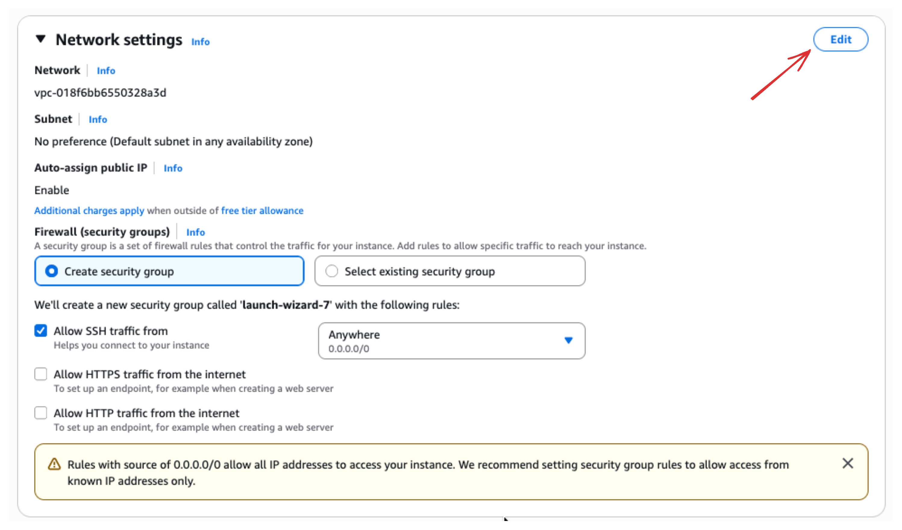 Add port 8080 alongside SSH so you can open the Jenkins UI